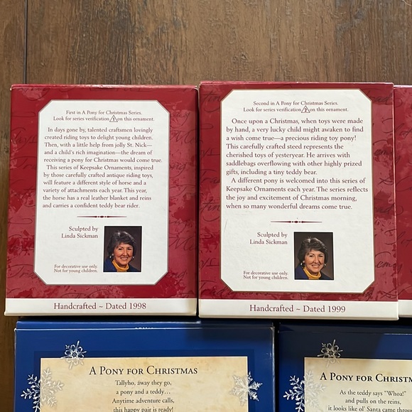 Hallmark Christmas Keepsake Ornament Lot “A Pony for Christmas” Series 1998-2004 - Picture 3 of 14